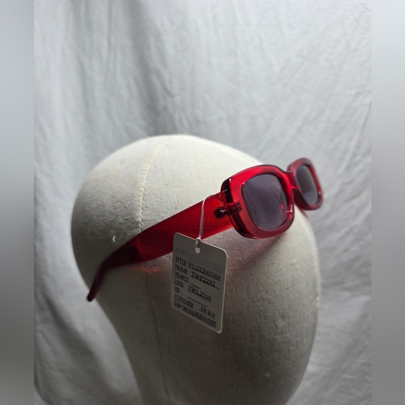 P&T Optical Red Retro Fashion Y2K Sunglasses - New - Picture 6 of 7